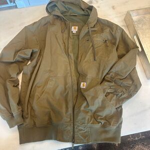 Carhartt Men's Green Hooded Windbreaker